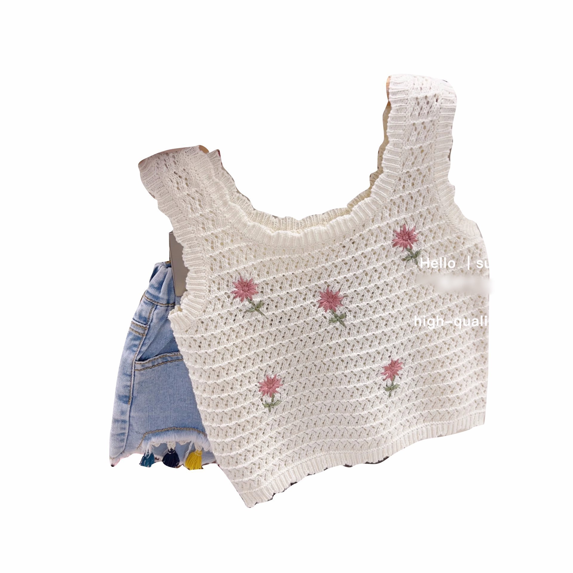 Hollow Children Straps Baby Thin Vest Children's Clothing - Image 6