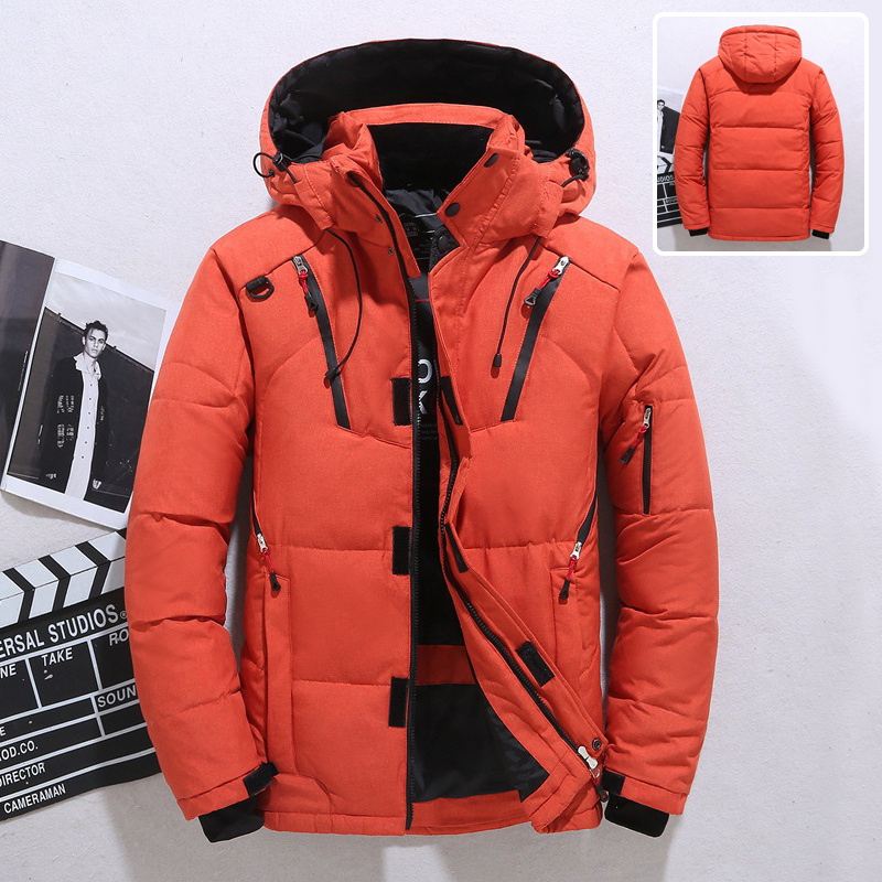 Outdoor Windproof Hooded Jacket Leisure Sports Coat With Pockets Warm Mens Clothing - Image 2