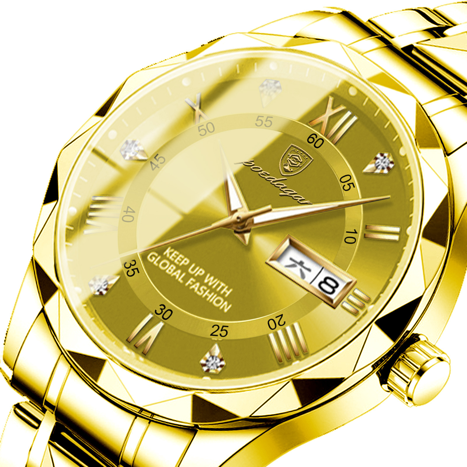 Mens Watch Leather Strap Quartz Movement - Image 7