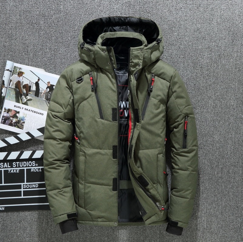 Outdoor Windproof Hooded Jacket Leisure Sports Coat With Pockets Warm Mens Clothing - Image 6