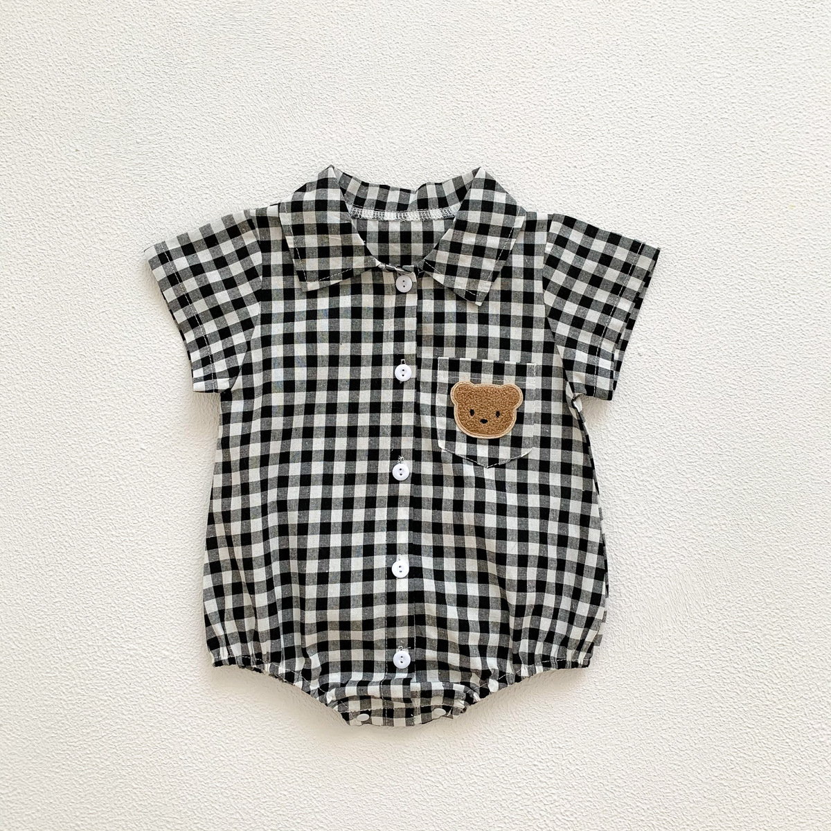 Children's Summer Clothing Baby Bear Short-sleeved Jumpsuit - Image 3