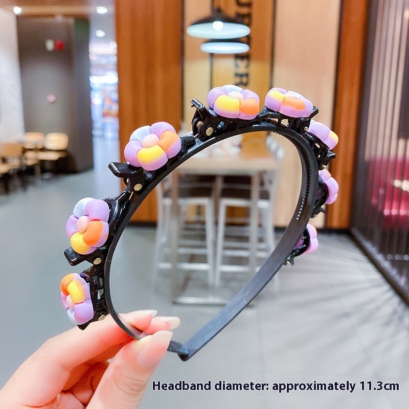 Girls' Clip Hair Accessories Crushed Hair Headband - Image 5