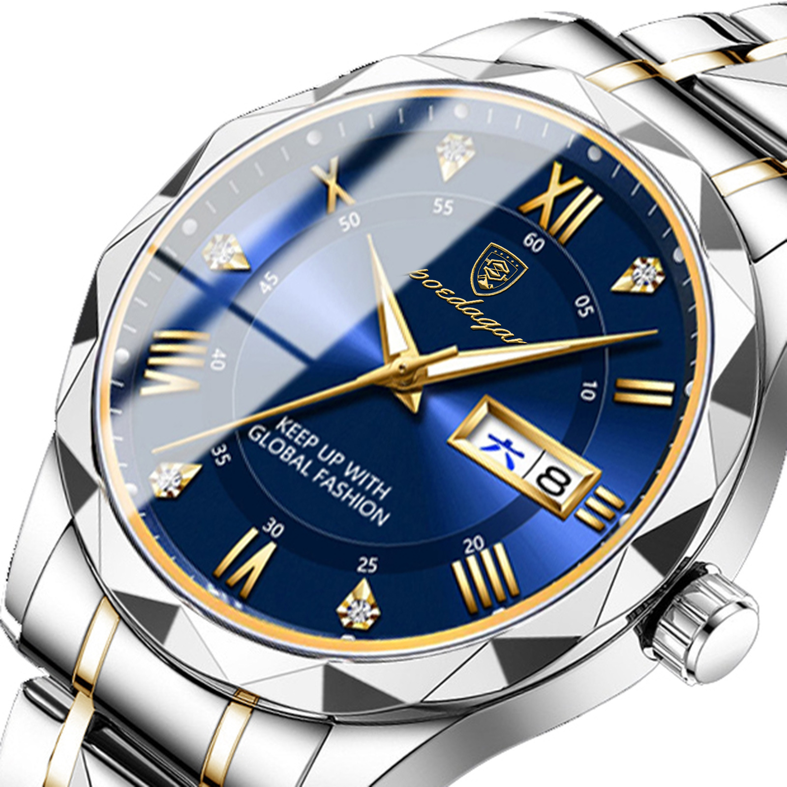 Mens Watch Leather Strap Quartz Movement - Image 2