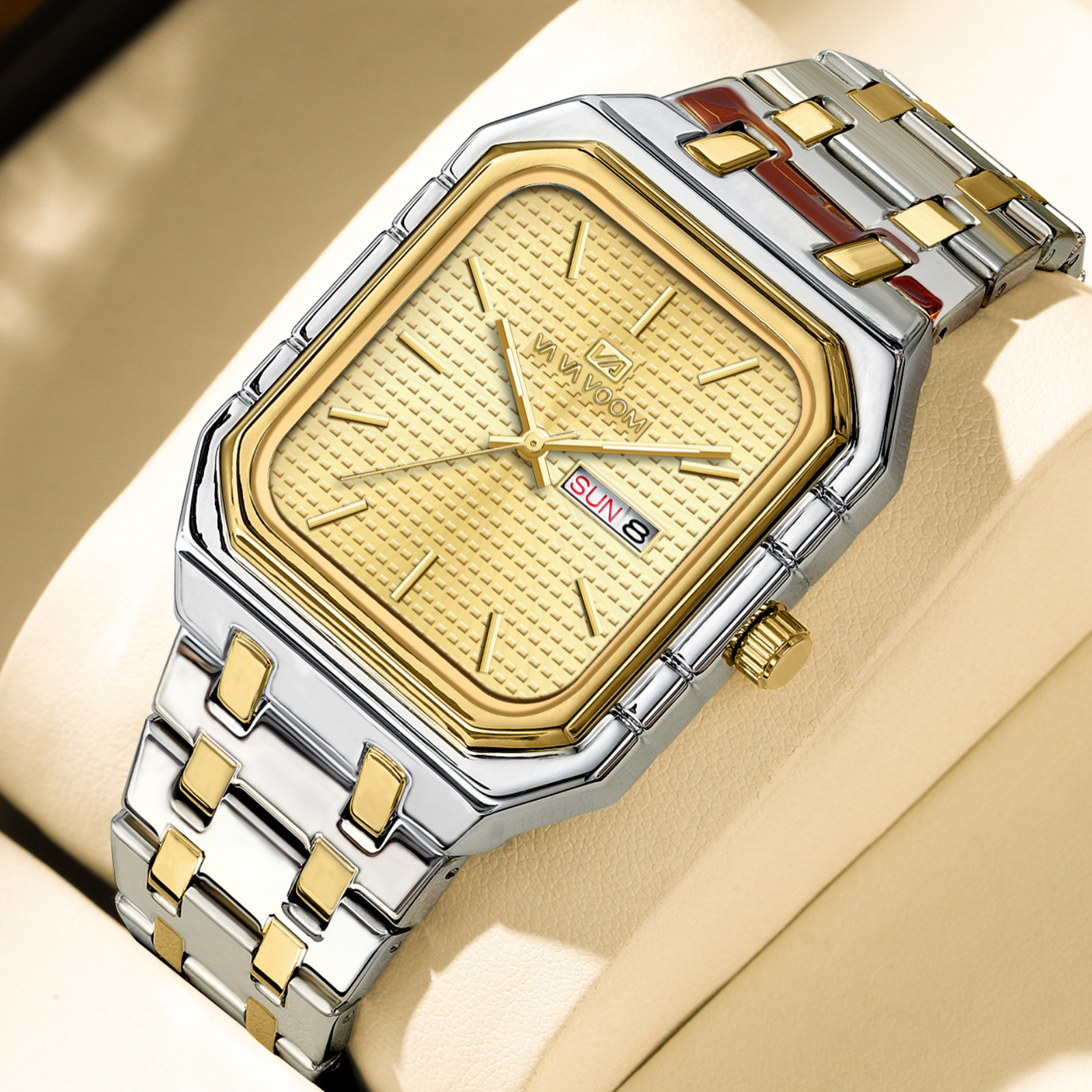 Mens Casual Stylish Luminous Square Watch - Image 4