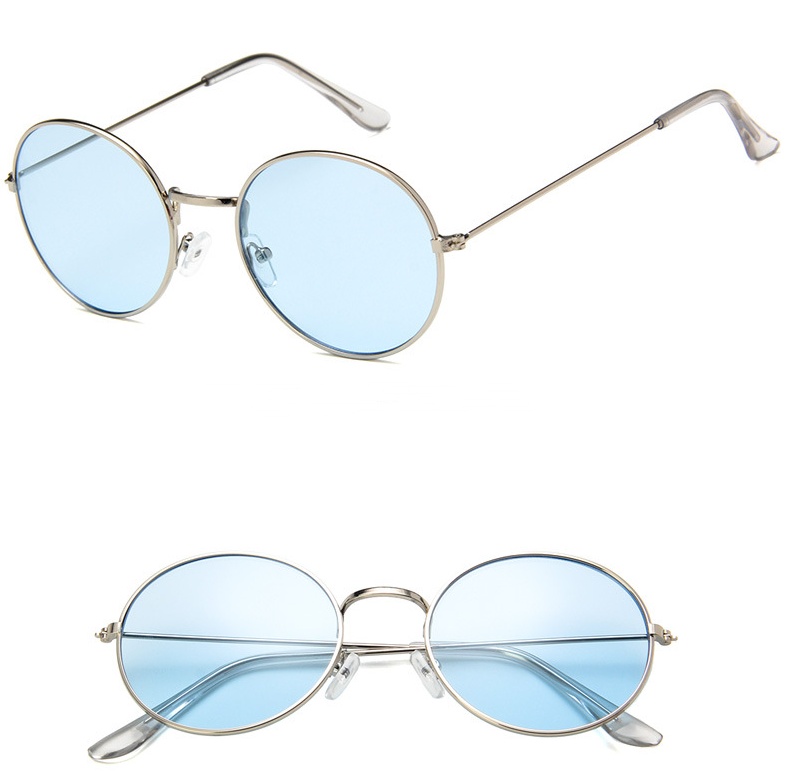 New Korean round jelly sunglasses transparent ocean sunglasses sunglasses vintage sunglasses 3019 - Image 3