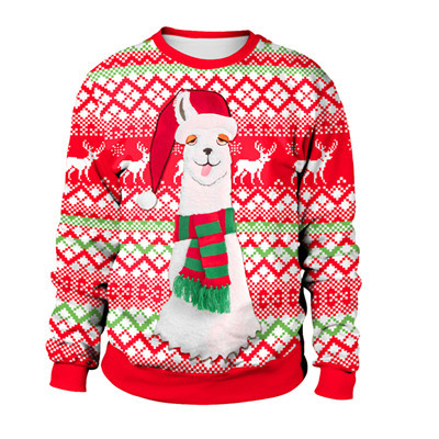 Autumn Winter Fashion Ugly Christmas Sweater Santa Elf Funny Pullover Womens Mens Print Sweaters Tops Clothing - Image 3