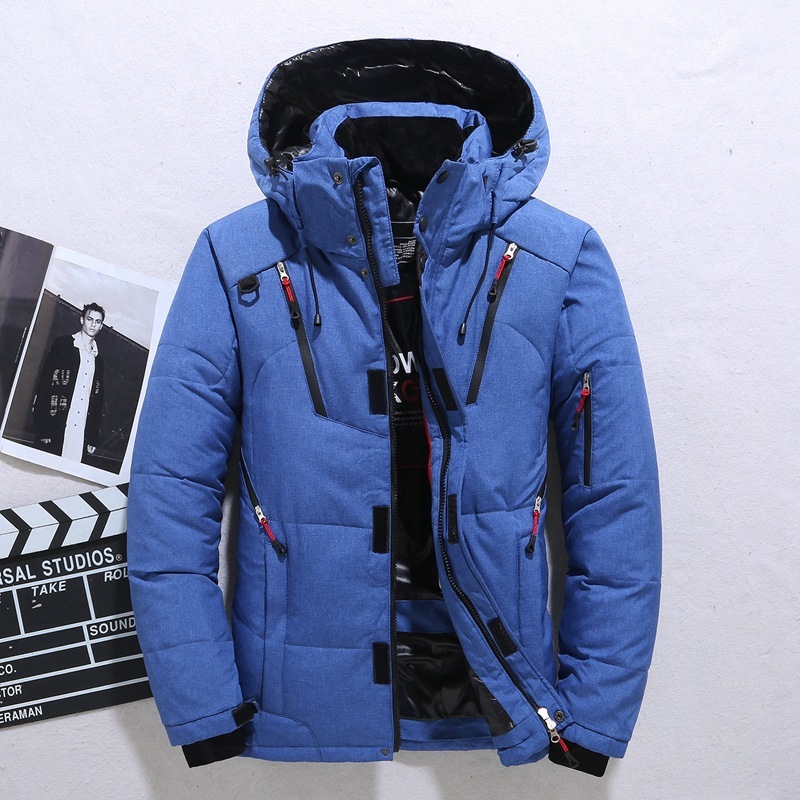 Outdoor Windproof Hooded Jacket Leisure Sports Coat With Pockets Warm Mens Clothing - Image 5
