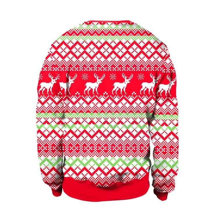 Autumn Winter Fashion Ugly Christmas Sweater Santa Elf Funny Pullover Womens Mens Print Sweaters Tops Clothing - Image 2