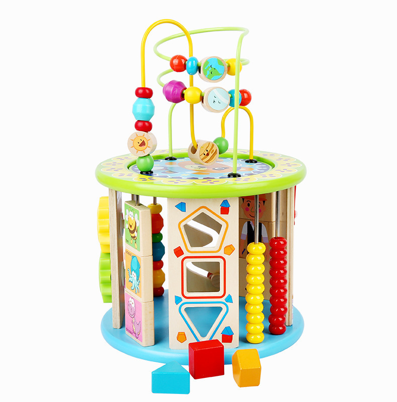 Treasure Box Toys Multifunctional 10-in-one Puzzle Bead Around Wooden Toys - Image 3
