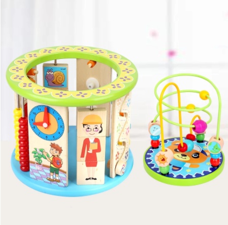 Treasure Box Toys Multifunctional 10-in-one Puzzle Bead Around Wooden Toys - Image 5