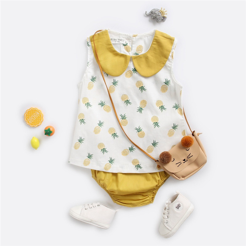 Baby Two-piece Summer Cotton Children's Clothing Baby T-shirt Sleeveless - Image 8