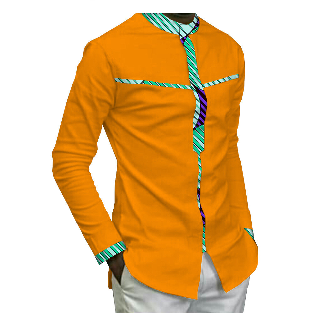 New African Cotton Batik Print Men'S Casual Top - Image 5