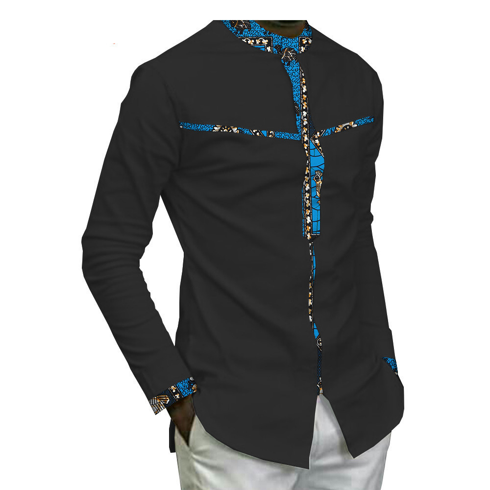 New African Cotton Batik Print Men'S Casual Top - Image 2