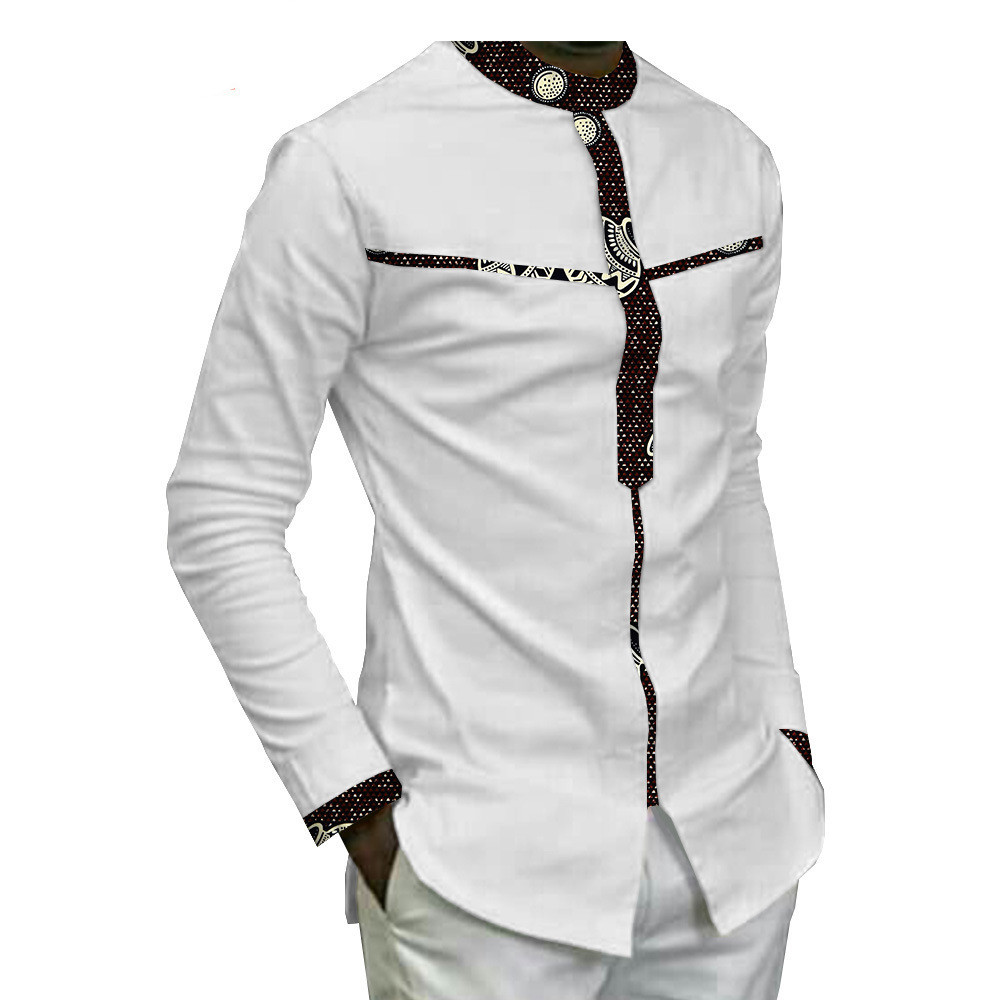 New African Cotton Batik Print Men'S Casual Top - Image 3