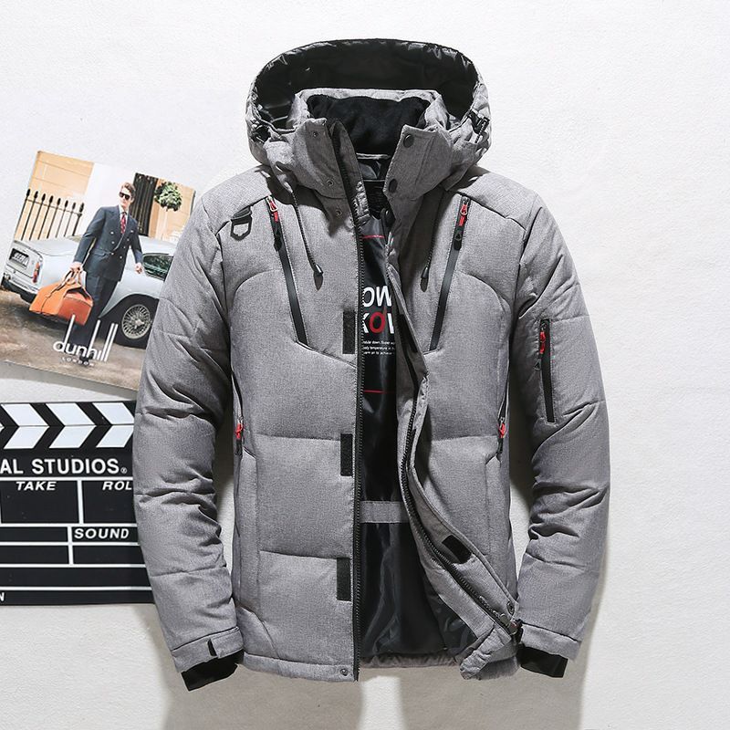 Outdoor Windproof Hooded Jacket Leisure Sports Coat With Pockets Warm Mens Clothing - Image 7