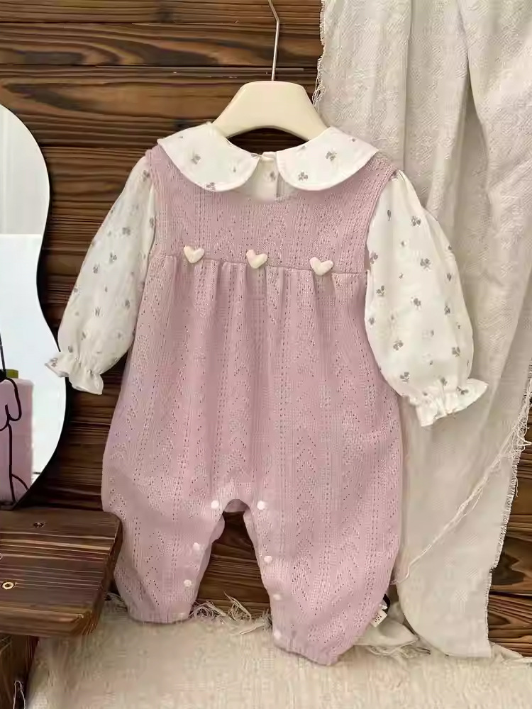 Baby Autumn Suit Baby Girl Cute Rompers Overalls Romper Children's Clothing - Image 6