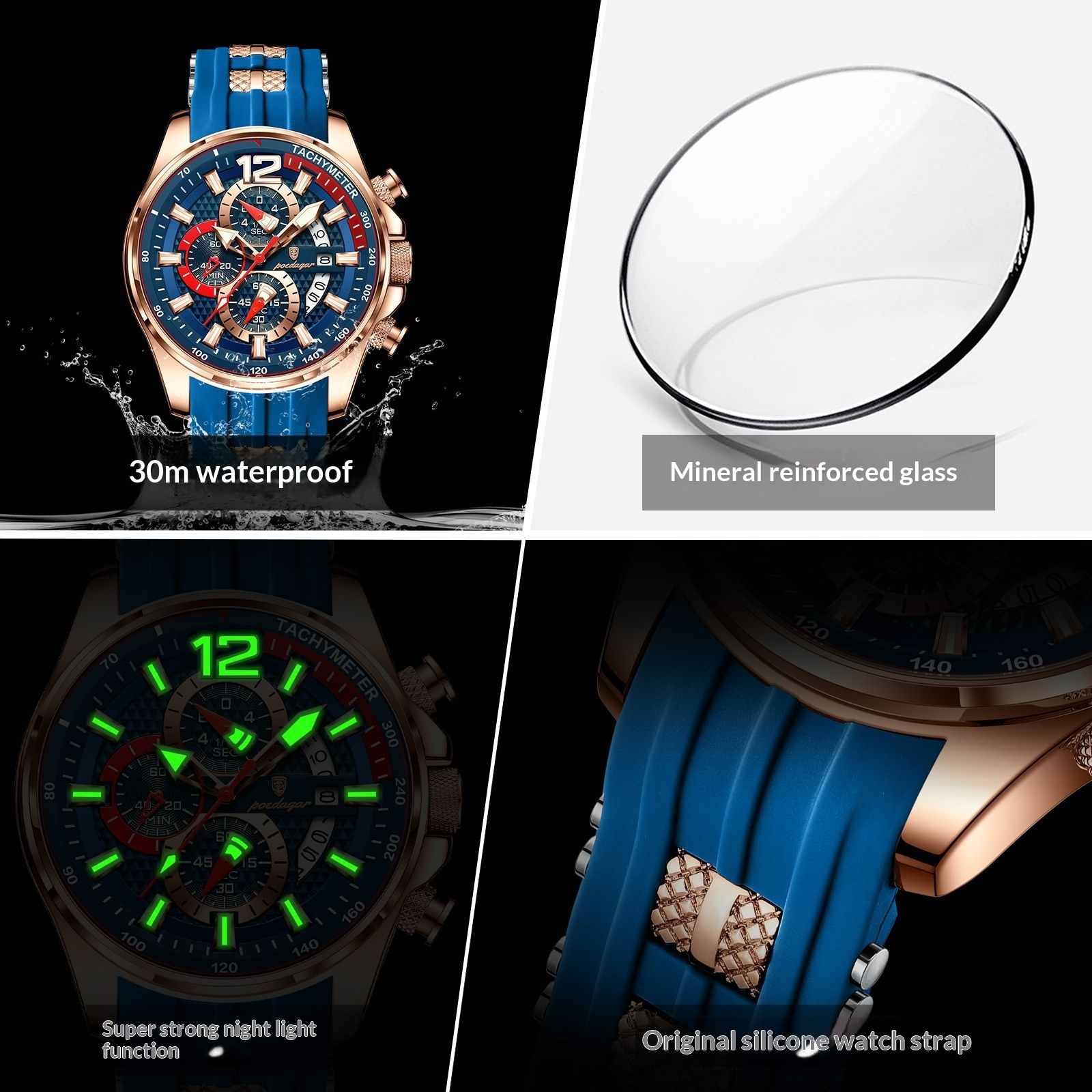 Mens Sports Watch Waterproof And Luminous - Image 4