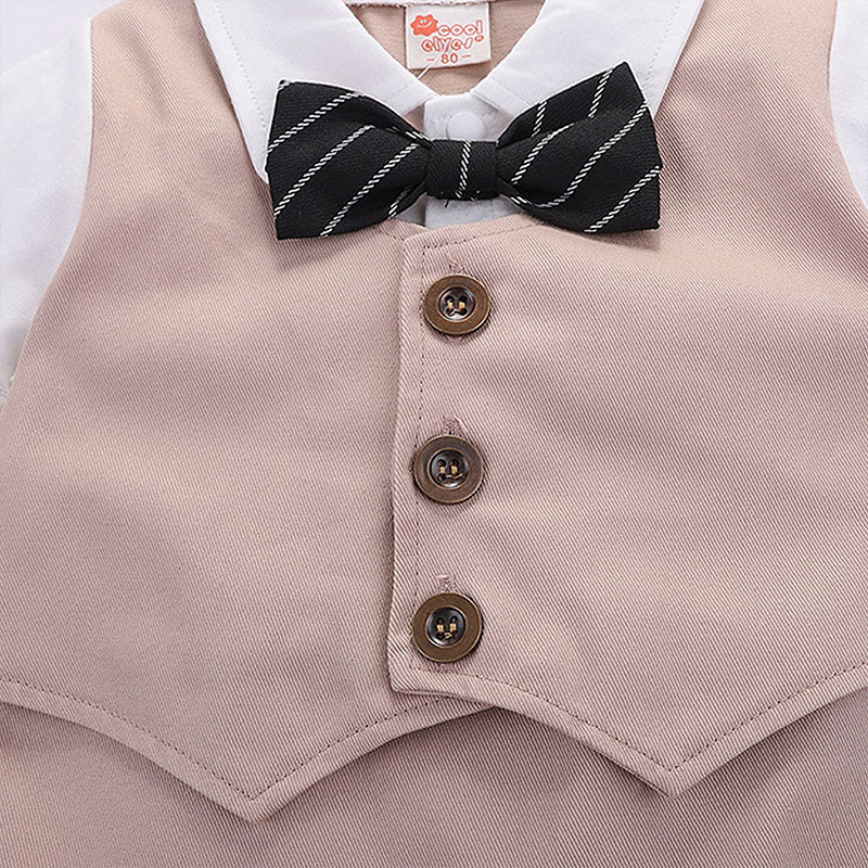 Fashion Baby Clothing Summer Short Sleeve Gentleman Jumpsuit Romper - Image 8