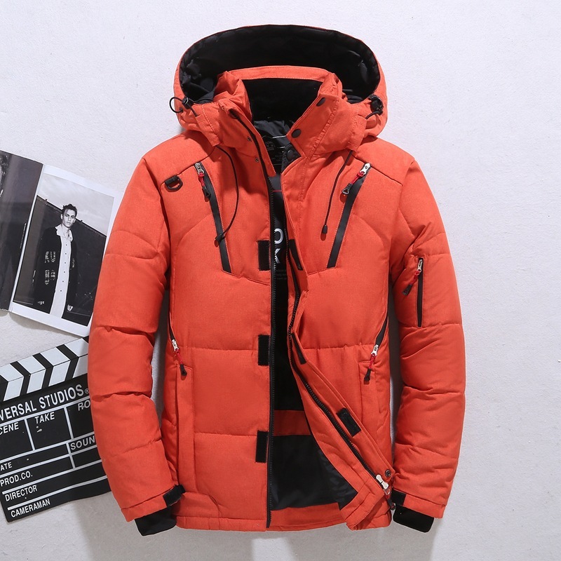 Outdoor Windproof Hooded Jacket Leisure Sports Coat With Pockets Warm Mens Clothing - Image 8