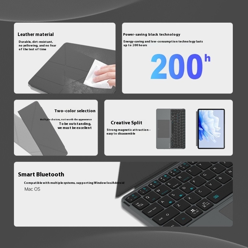 Wireless Bluetooth Folding Keyboard Phablet With Keyboard - Image 2