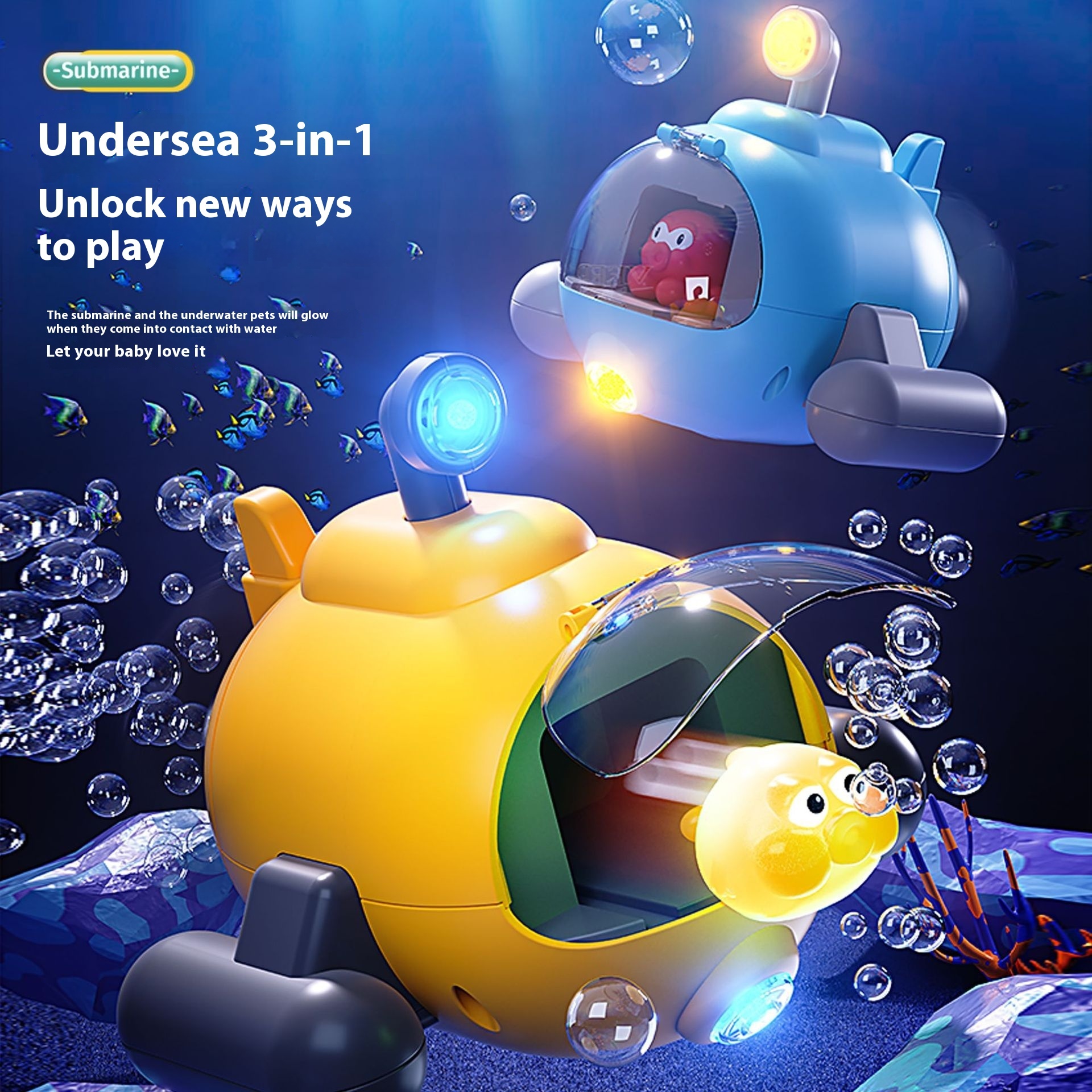 Water Toys Luminous Catapult Submarine Bath Toys - Image 2