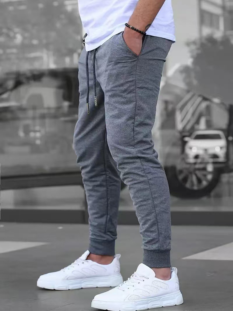 Mens Pants European And American High-Street Retro Casual Terry Cloth Style - Image 8
