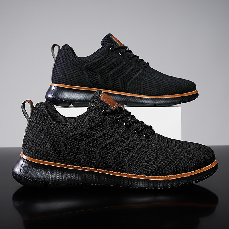 Plus-size Mens Shoes Flyknit Mesh Shoes Casual Sports Shoes - Image 6