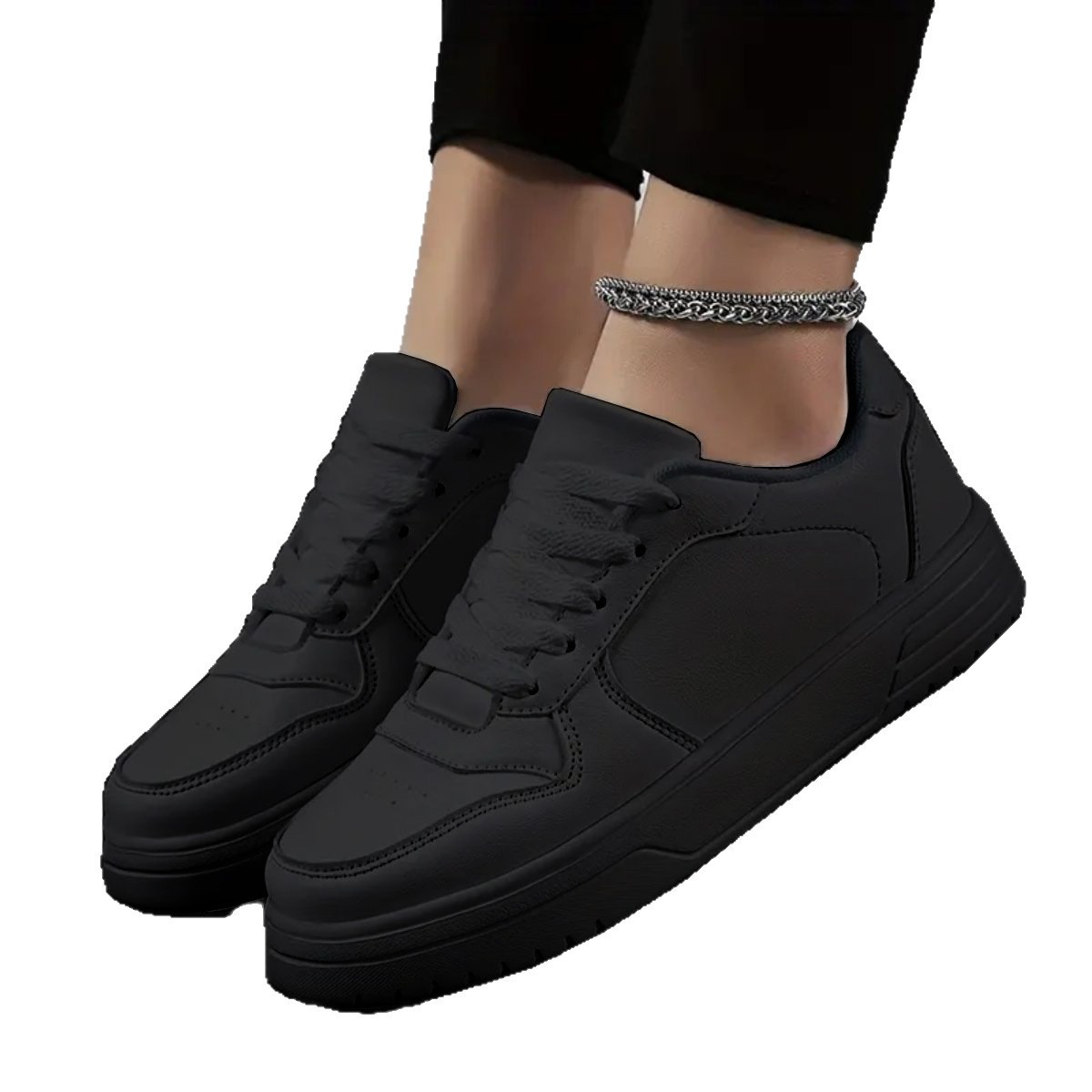 Beginner Mens Shoes Sneakers Mens Leather Upper Breathable Sports Casual Shoes - Image 5