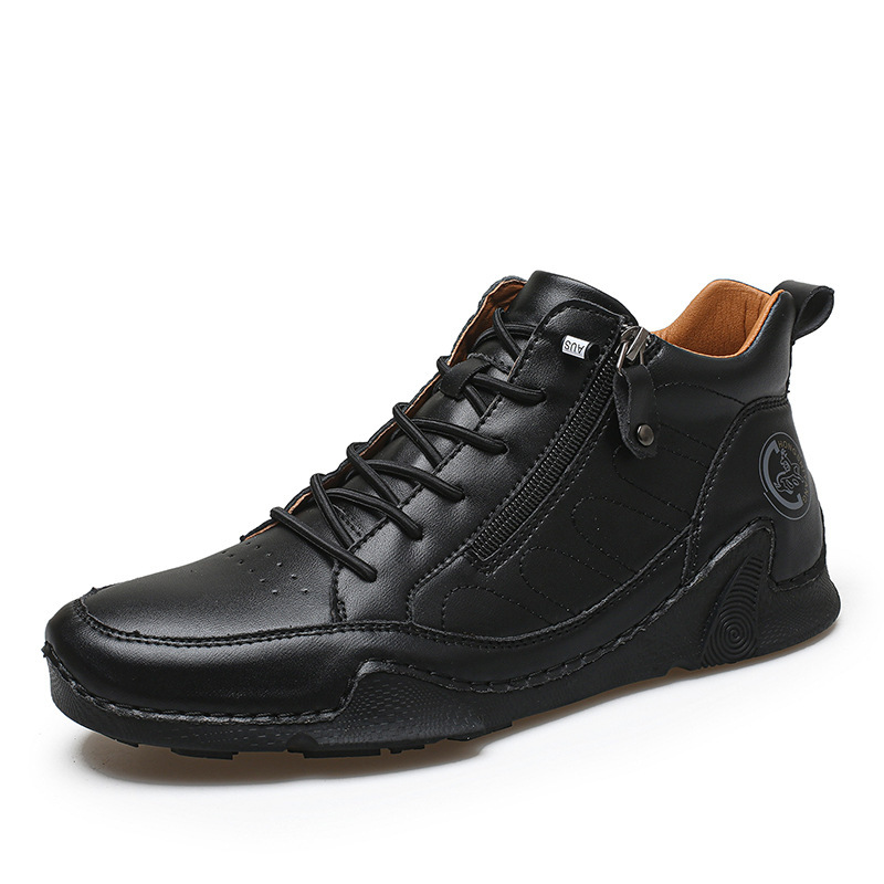 Mens Casual Leather Shoes Plus-size Athletic Shoes - Image 8