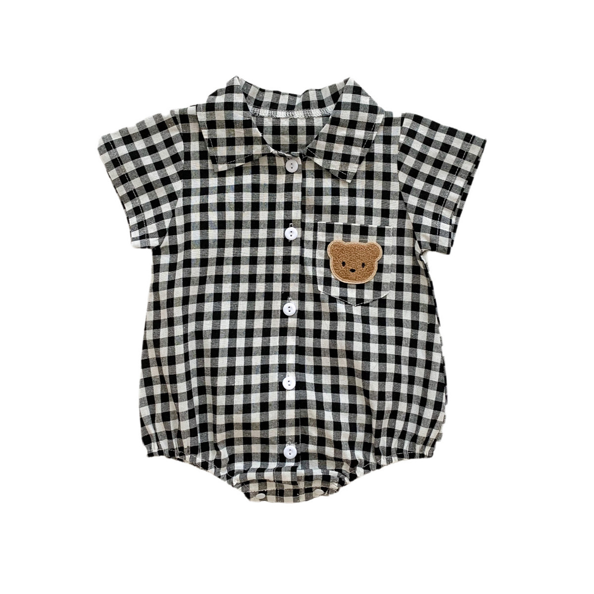 Children's Summer Clothing Baby Bear Short-sleeved Jumpsuit - Image 6