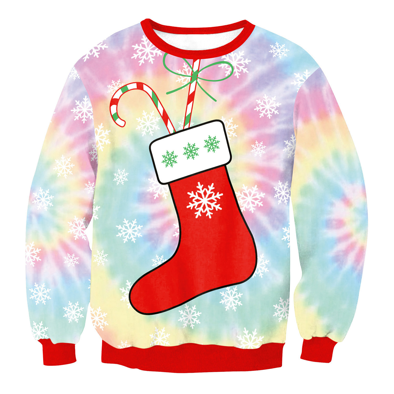Autumn Winter Fashion Ugly Christmas Sweater Santa Elf Funny Pullover Womens Mens Print Sweaters Tops Clothing - Image 6