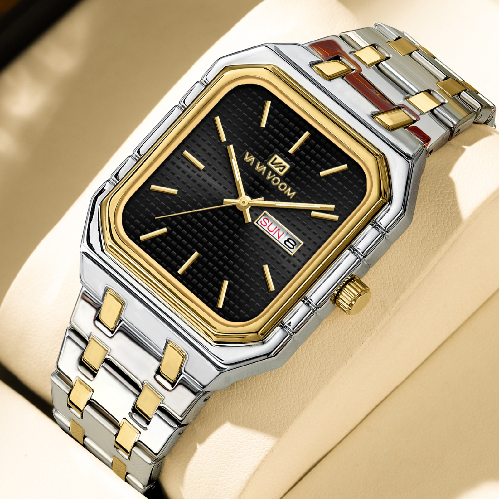 Mens Casual Stylish Luminous Square Watch - Image 3
