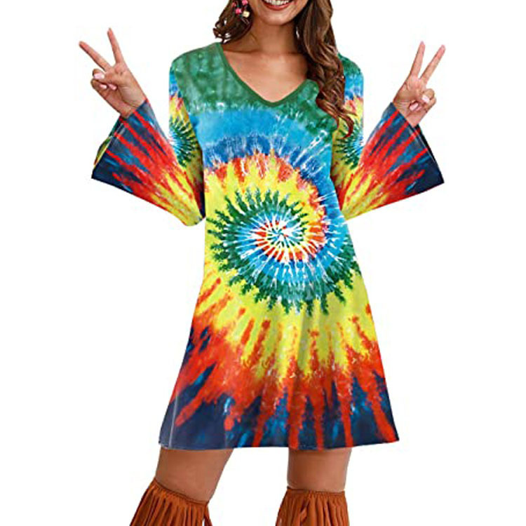 Hippie Clothing Print Dress Women - Image 7