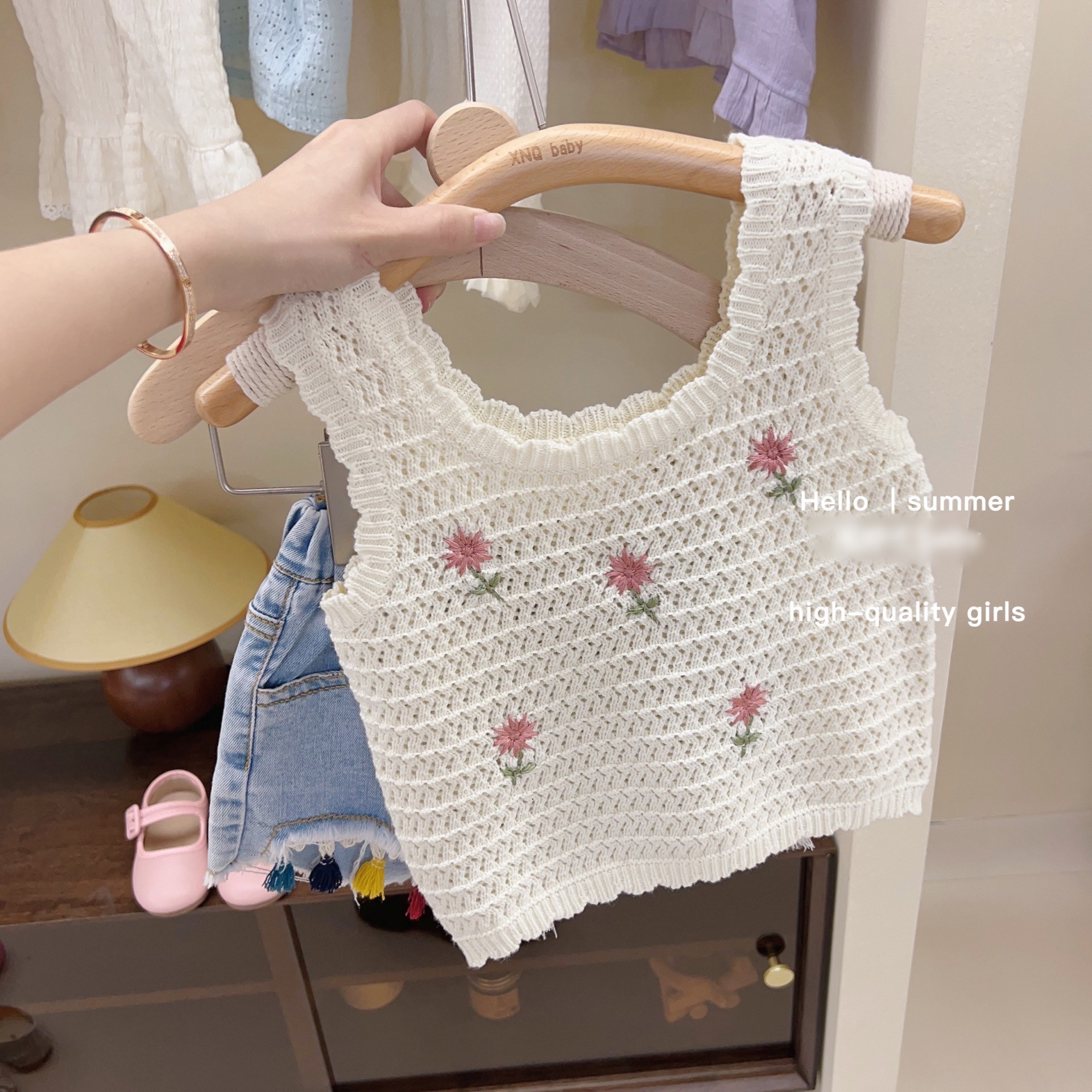 Hollow Children Straps Baby Thin Vest Children's Clothing - Image 2