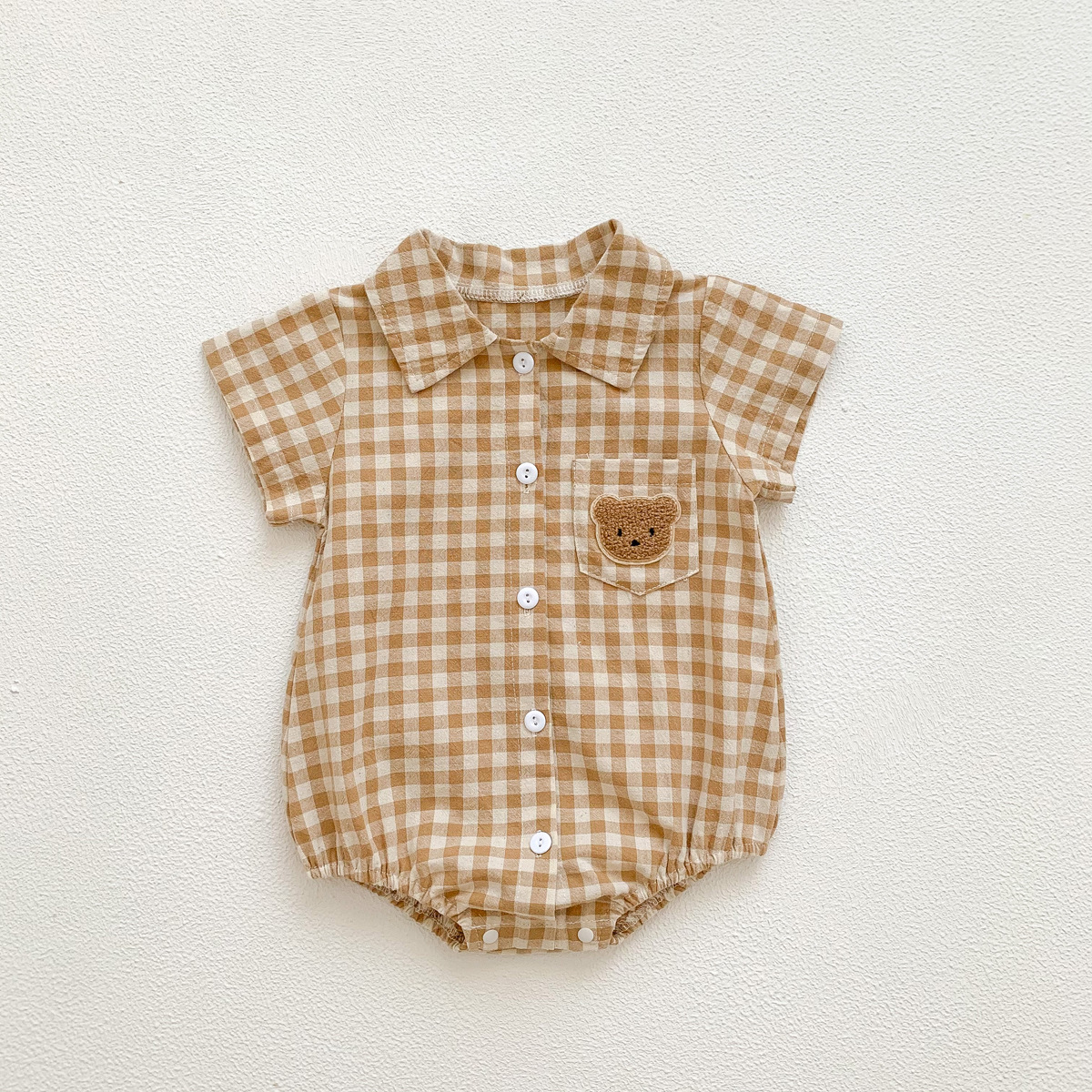 Children's Summer Clothing Baby Bear Short-sleeved Jumpsuit - Image 4