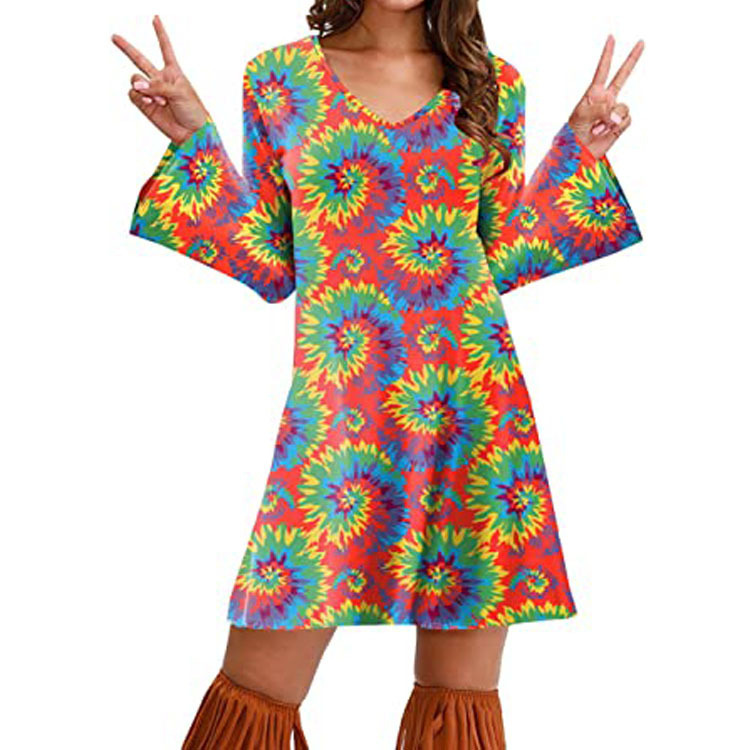 Hippie Clothing Print Dress Women - Image 8