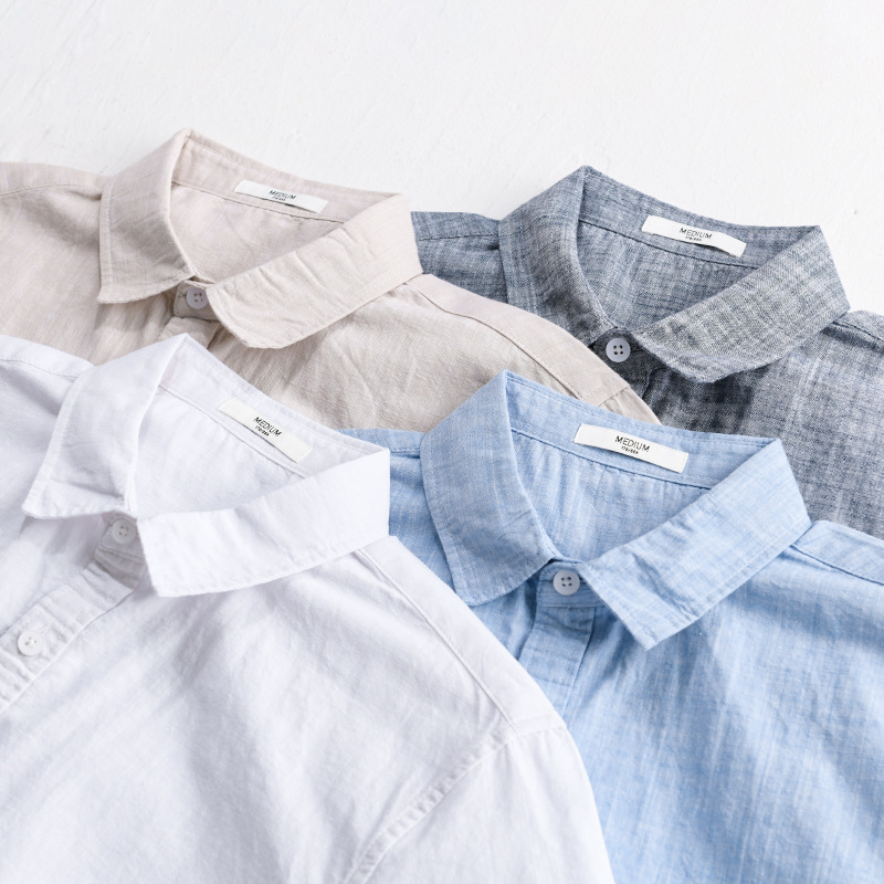 Summer Mens Clothing Simple Versatile Short-sleeve Shirt - Image 4