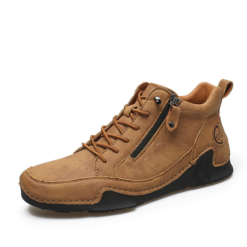 Mens Casual Leather Shoes Plus-size Athletic Shoes - Image 6