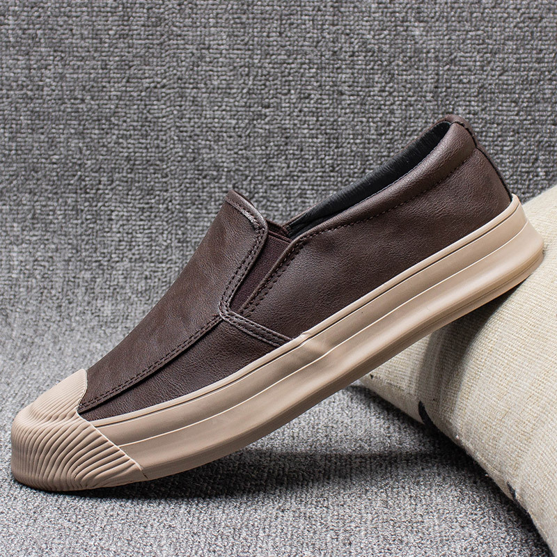 Mens Casual Leather Rubber Shoes - Image 3
