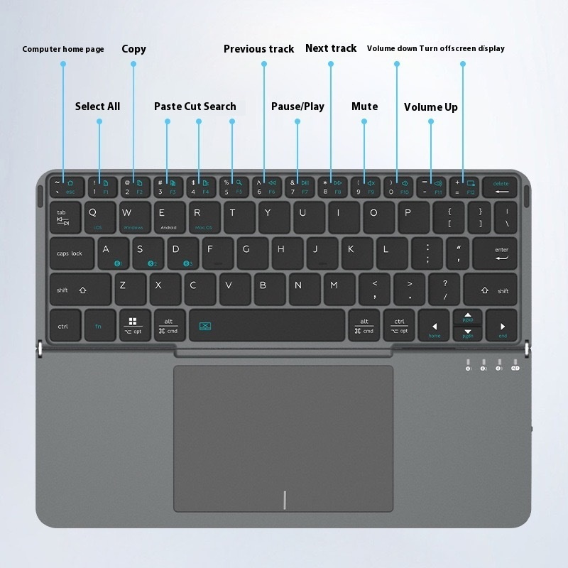 Wireless Bluetooth Folding Keyboard Phablet With Keyboard - Image 4