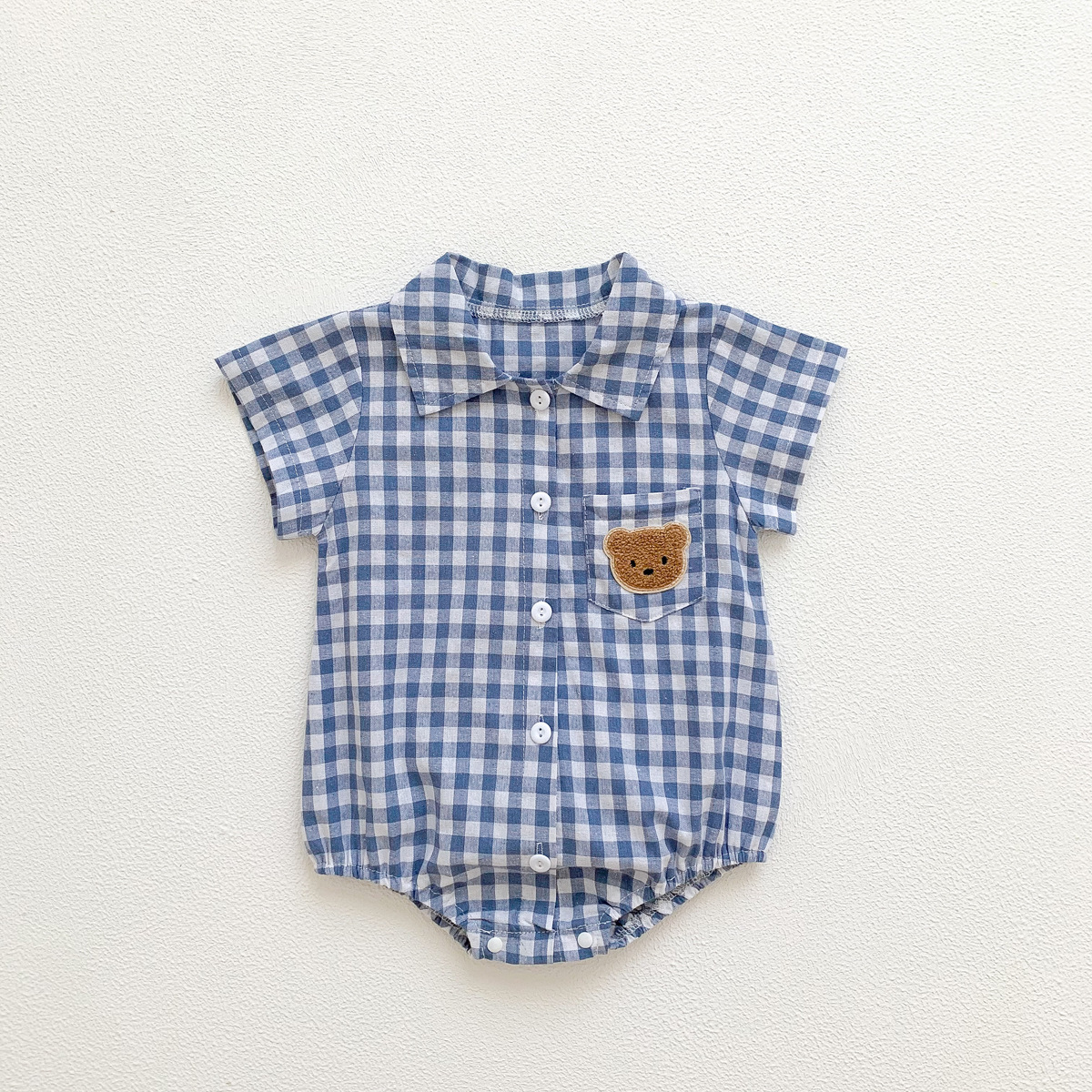 Children's Summer Clothing Baby Bear Short-sleeved Jumpsuit - Image 2