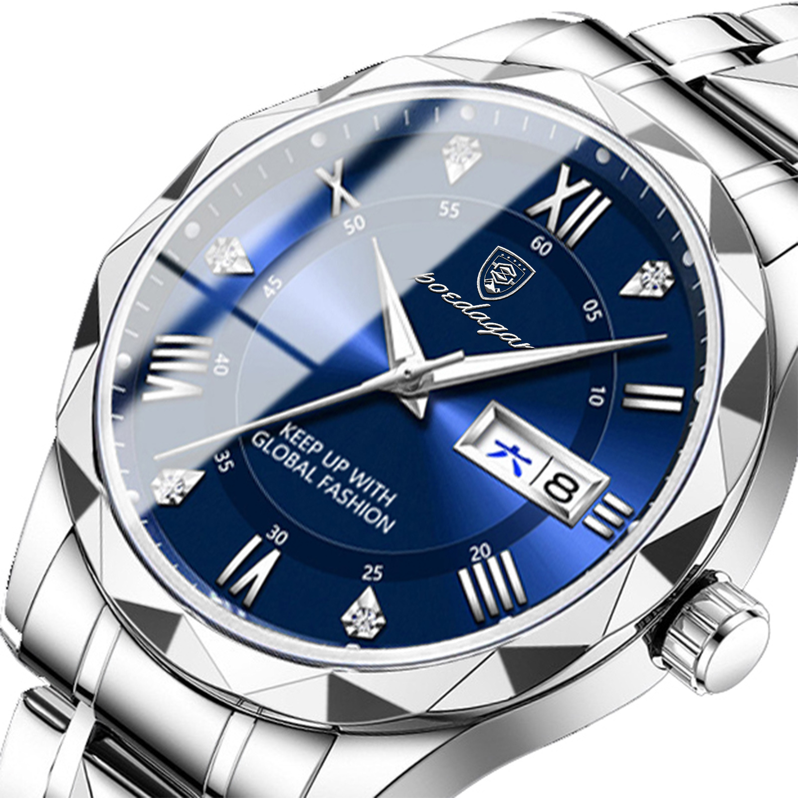 Mens Watch Leather Strap Quartz Movement - Image 9