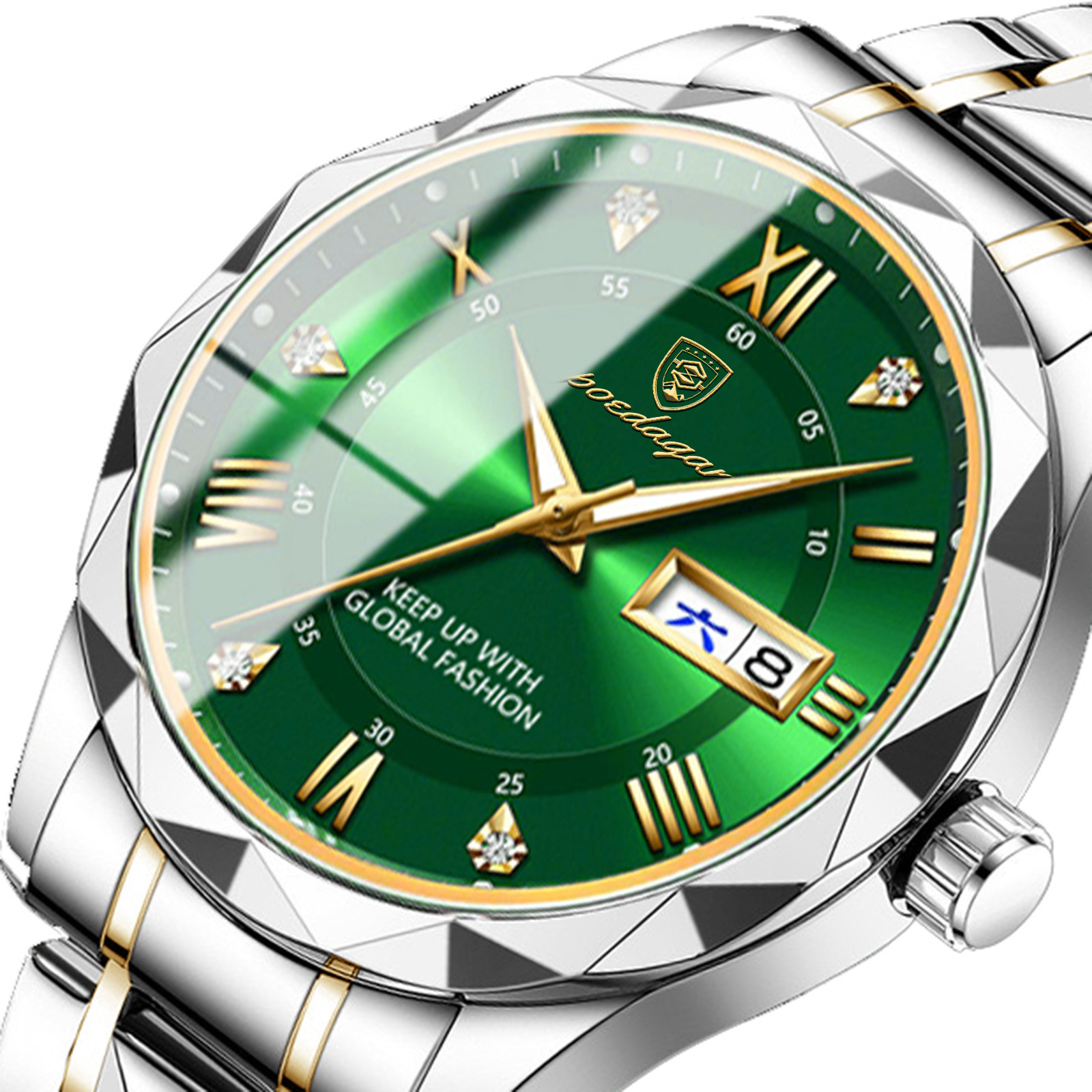 Mens Watch Leather Strap Quartz Movement - Image 6