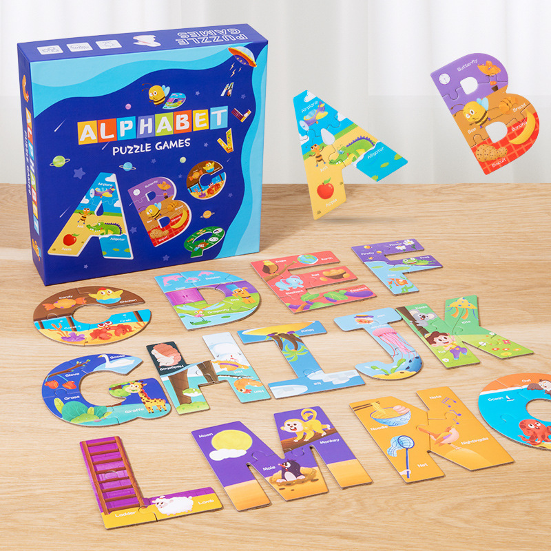 Large Block Digital Puzzle Toys Children's Letters Puzzle Cognitive Paper Educational Toys - Image 2
