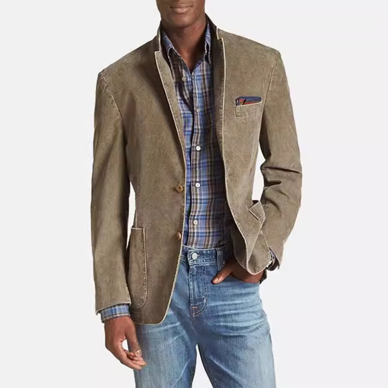 Denim Suit Casual Solid Color Men's Clothing Men's Suit Mens Suits For Men Mens Clothing Outfit Man Costumes Elegant Formal Classic - Image 3