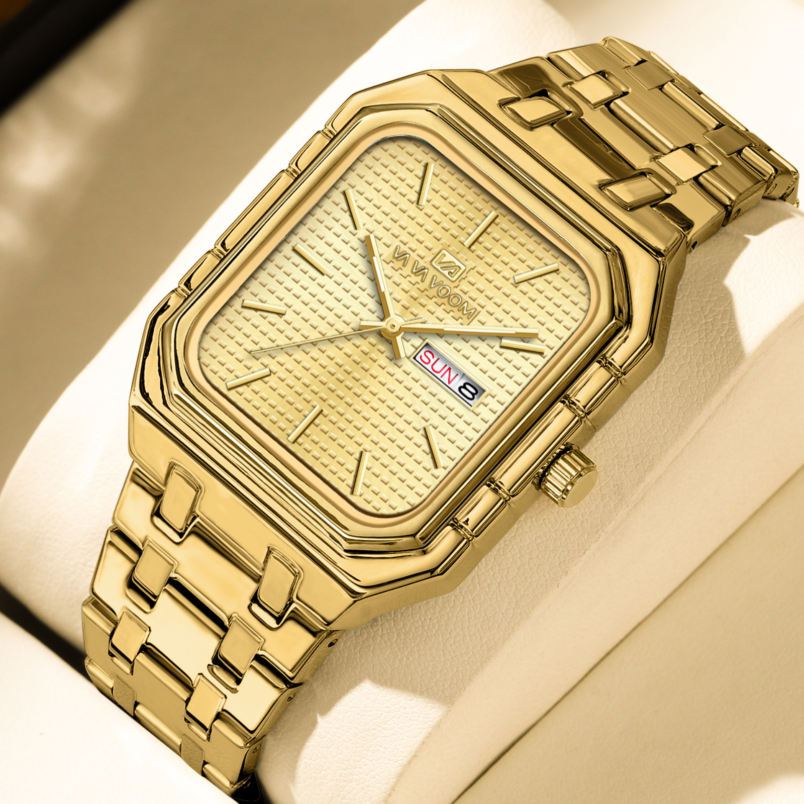Mens Casual Stylish Luminous Square Watch - Image 2