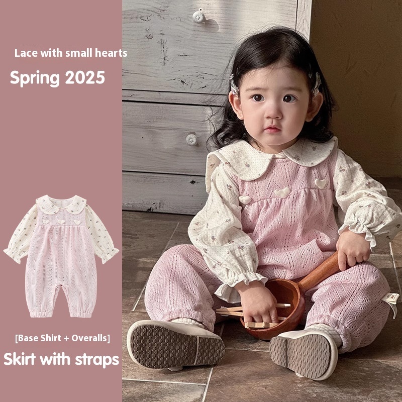 Baby Autumn Suit Baby Girl Cute Rompers Overalls Romper Children's Clothing - Image 2