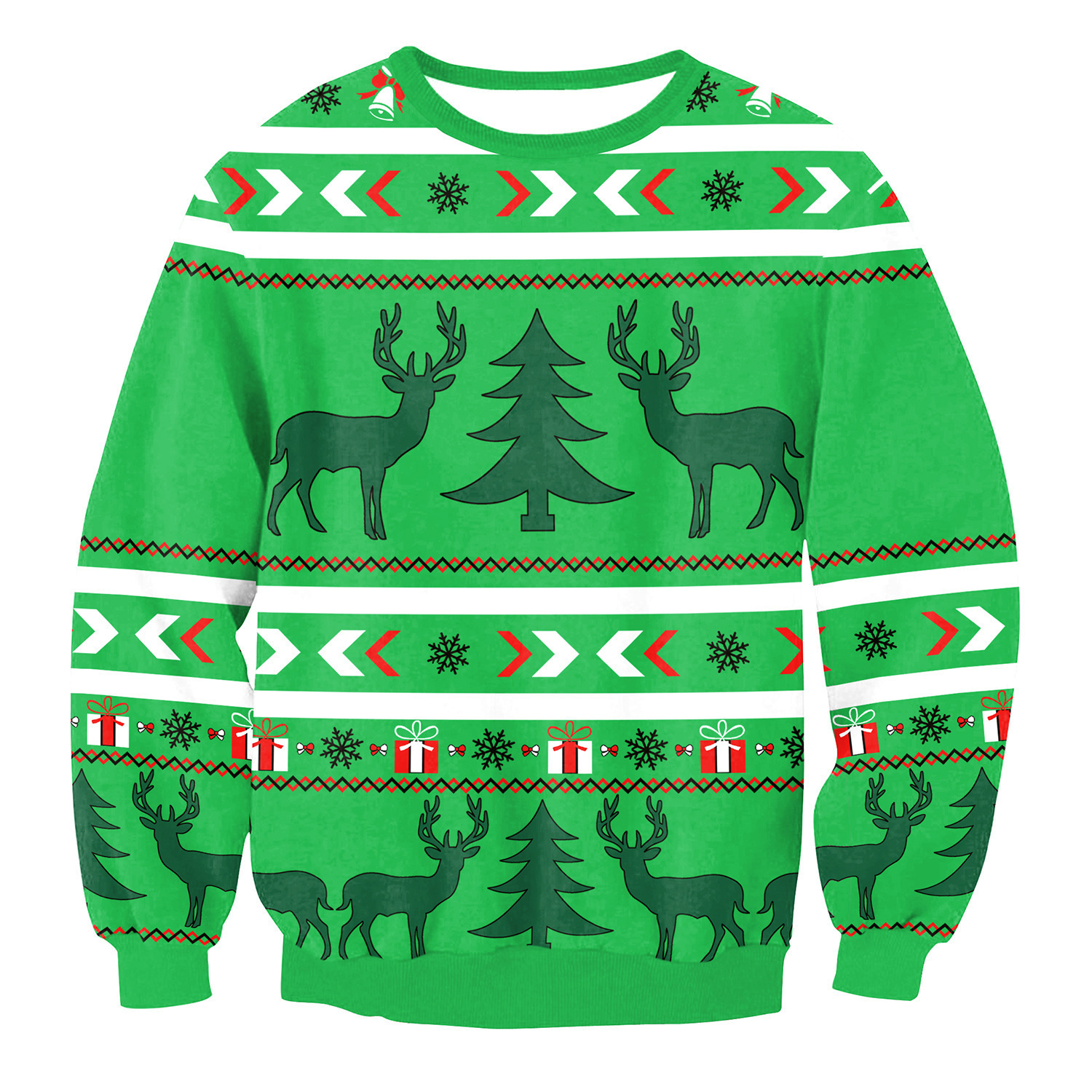 Autumn Winter Fashion Ugly Christmas Sweater Santa Elf Funny Pullover Womens Mens Print Sweaters Tops Clothing - Image 9
