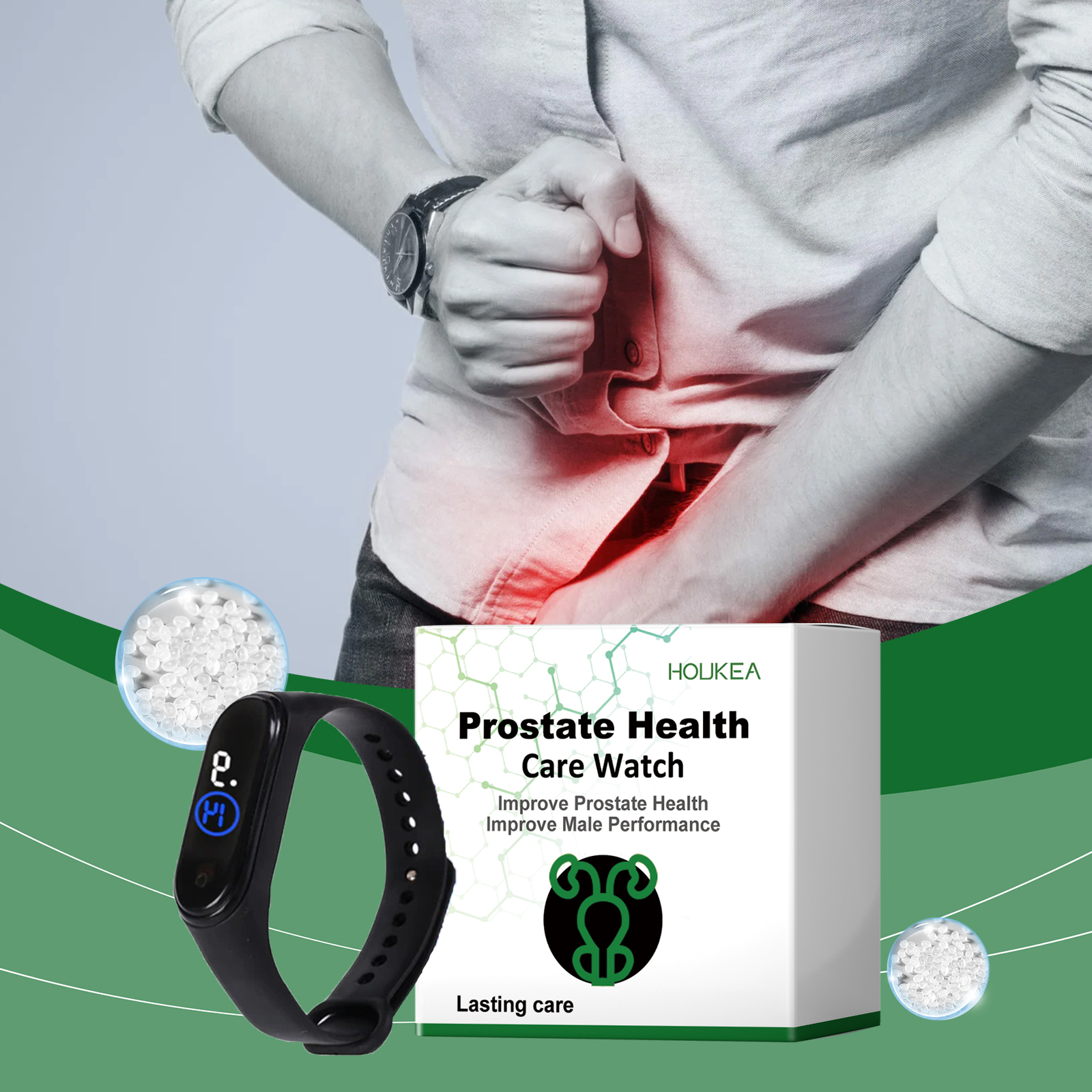 Houkea Men's Body Care Watch Enhances Daily Comfort Care Men's Body Exercise Watch - Image 2