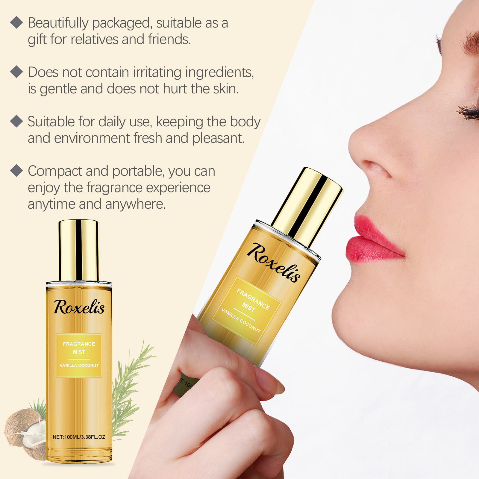 Roxelis Vanilla Coconut Fragrance Spray - Image 3